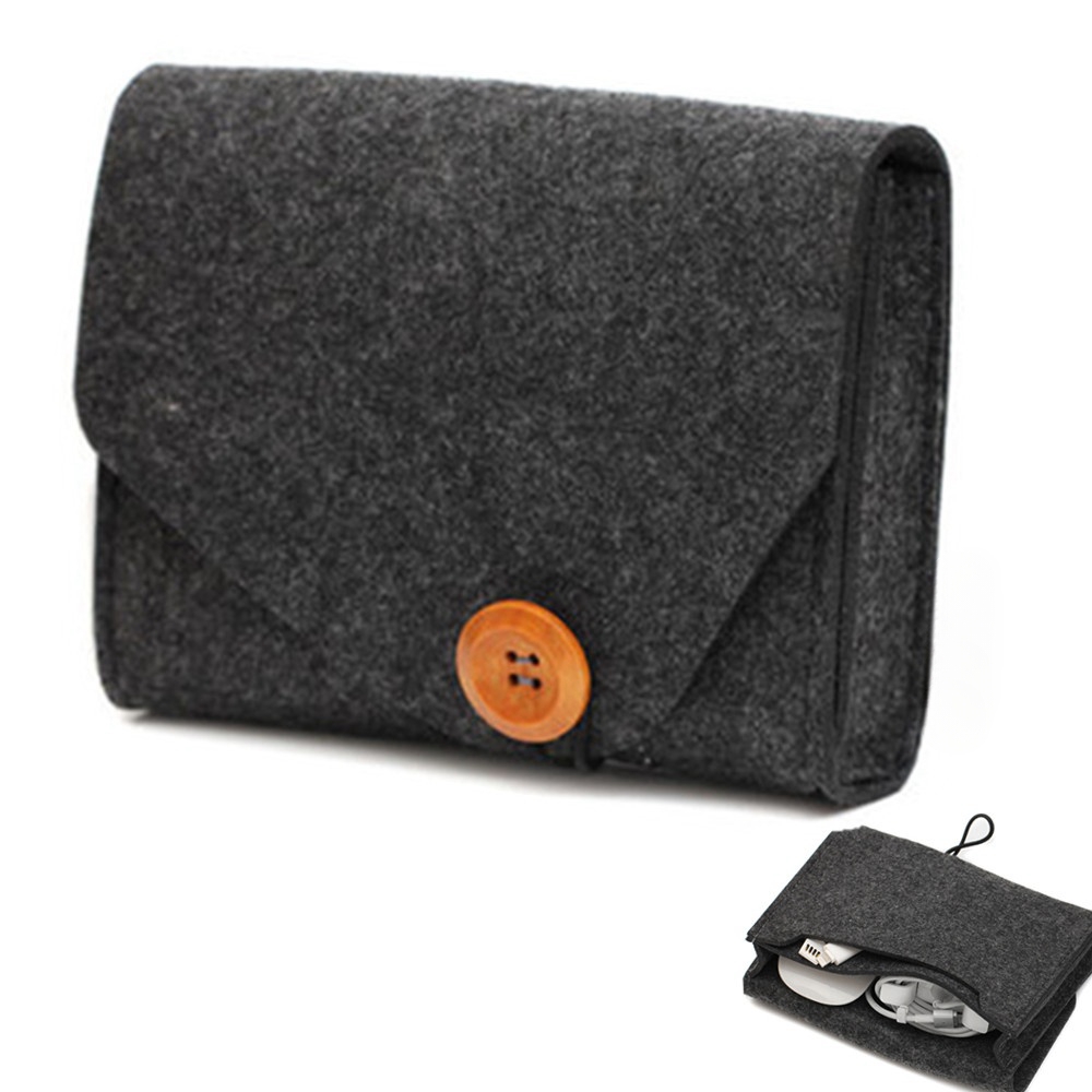 Tech Accessories Case - Sac de rangement en feutre Portable,